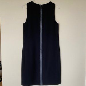 NWOT - VINCE Shift Dress Leather Trim
